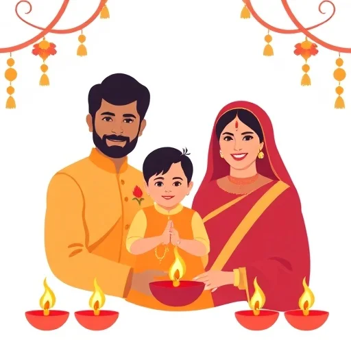 Diwali Family Portrait
