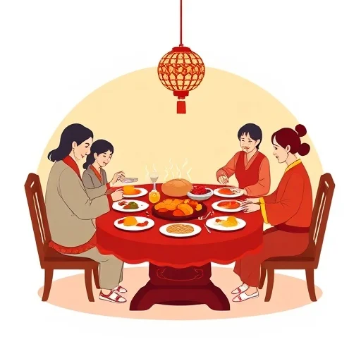 Reunion Dinner Table Photo