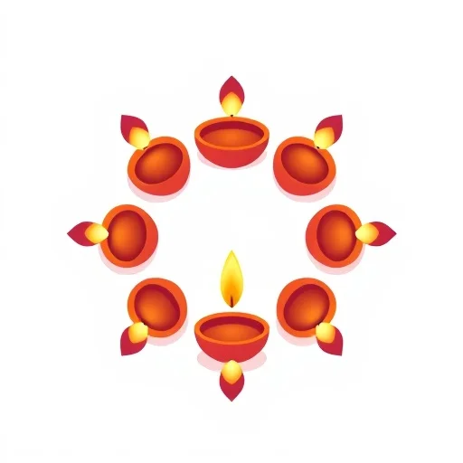 Diya Lamp Arrangement Design