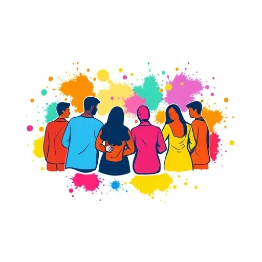 Holi Group Celebration