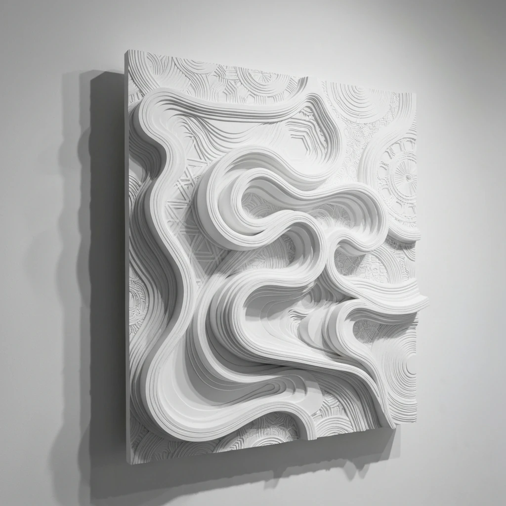 white, complex art