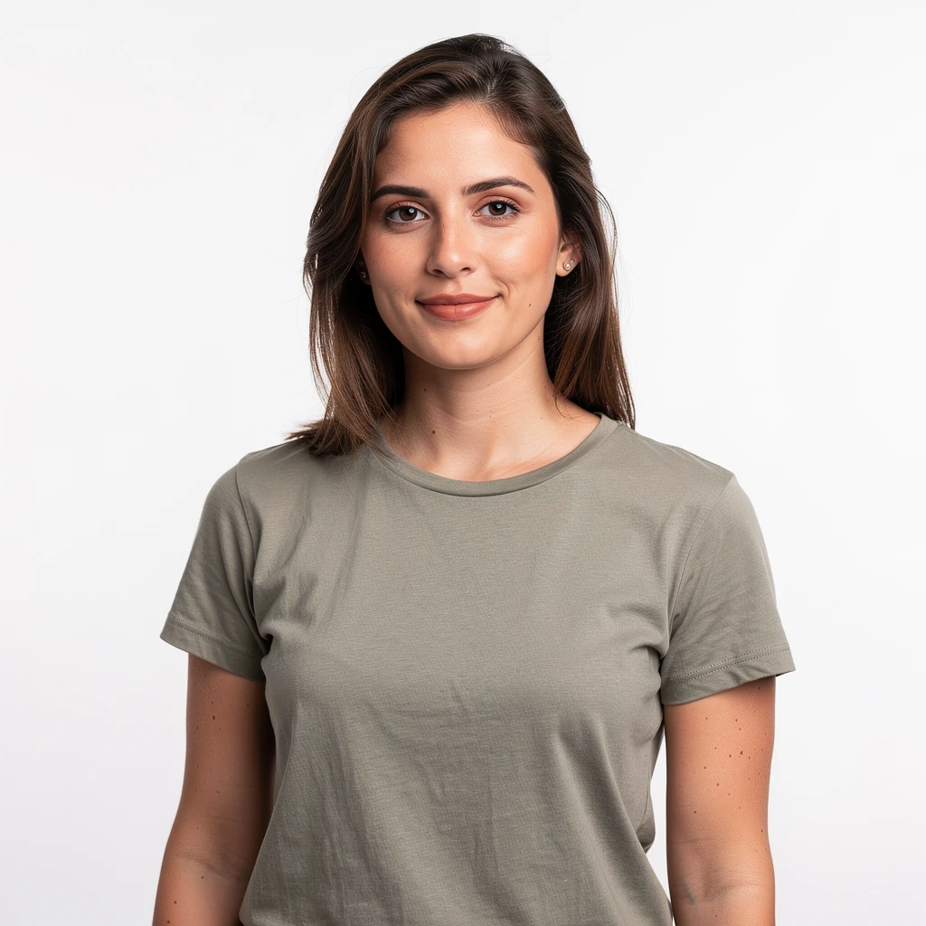Professional Portrait of a Texas Girl on White Background