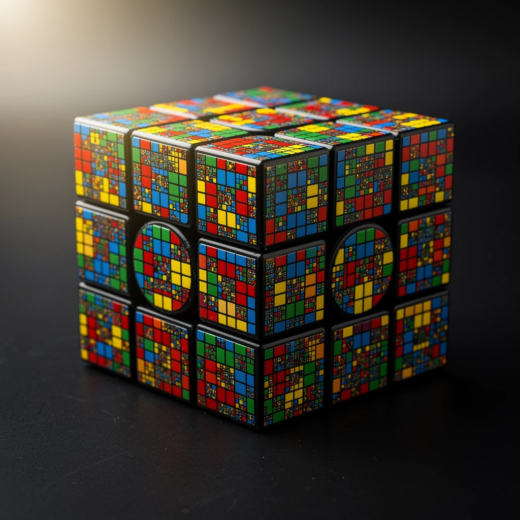 rubik cube where each face is a rubik cube fractalic
