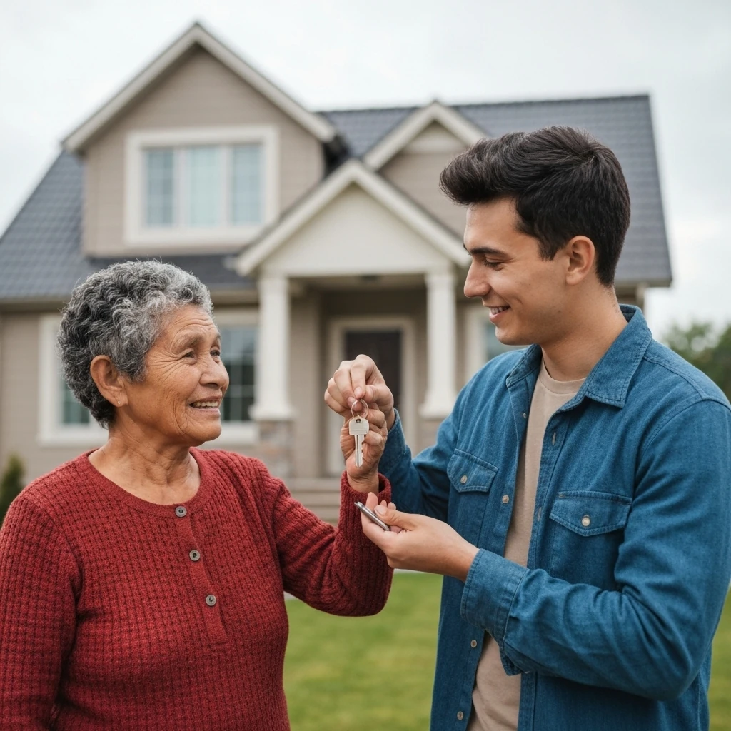Emotional Moment: Son Gives House Keys to His Mother