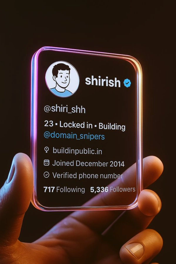 futuristic glass twitter id card